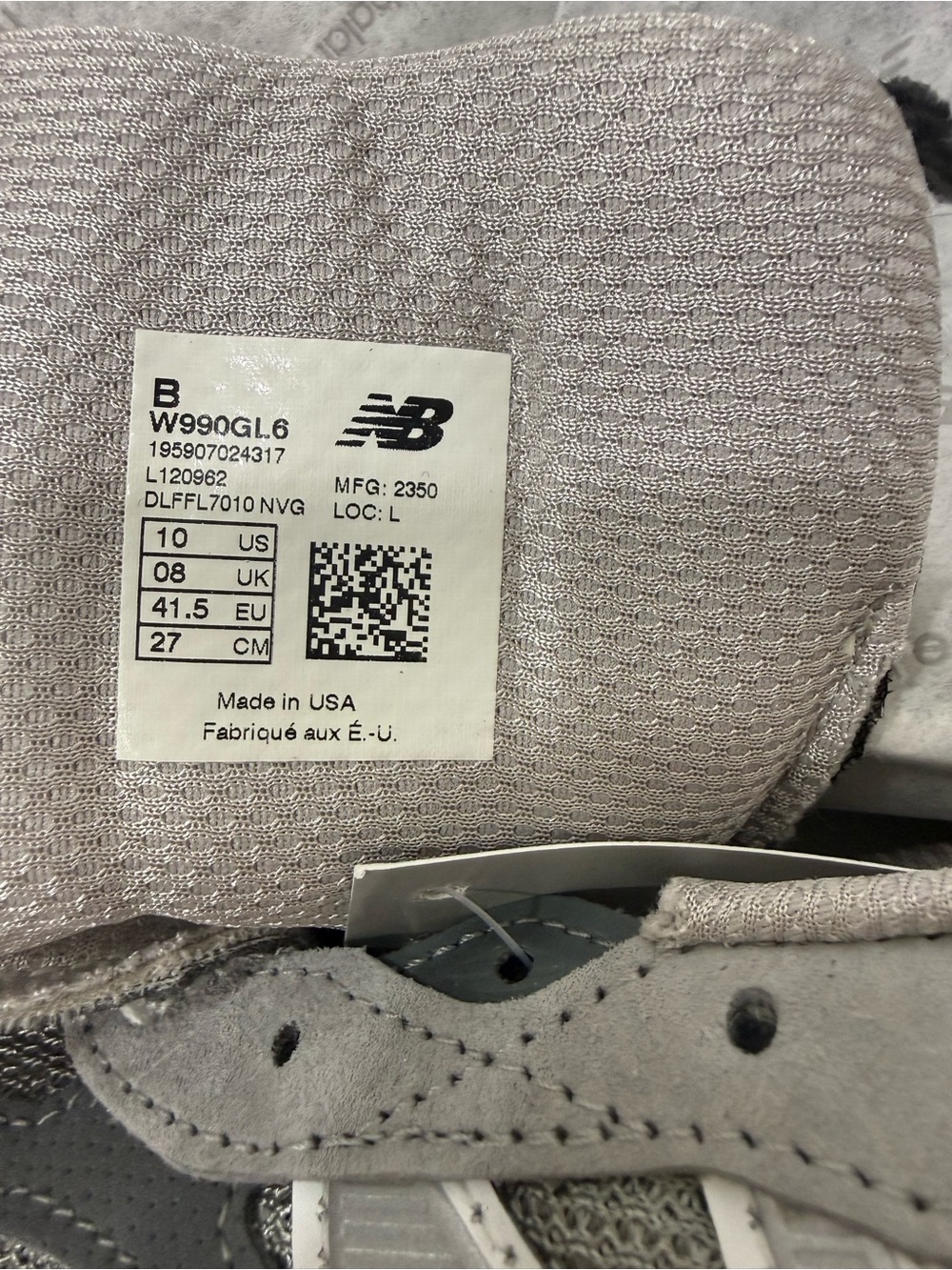 New Balance Gray Suede & Mesh Athletic Sneakers